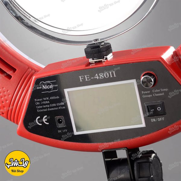 رینگ لایت عکاسی ریموت دار با صفحه نمایش  Ring light FE 480II - تصویر 4