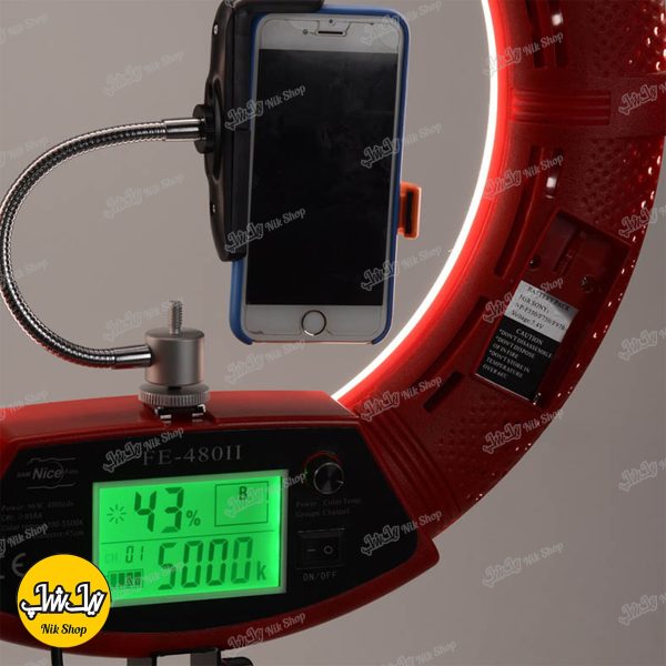 رینگ لایت عکاسی ریموت دار با صفحه نمایش  Ring light FE 480II - تصویر 5